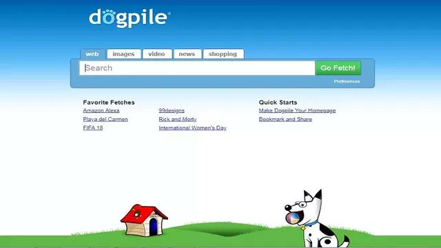 mesin pencarian dogpile