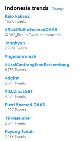 putri isnari trending topik twitter