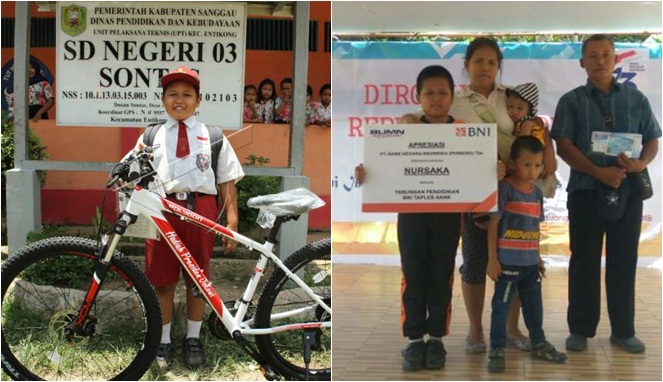 Mendapat-sepeda-dan-beasiswa